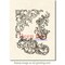 Deep Red Stamps Fleur Scroll Rubber Cling Stamp Set 3.2 x 4.2 inches